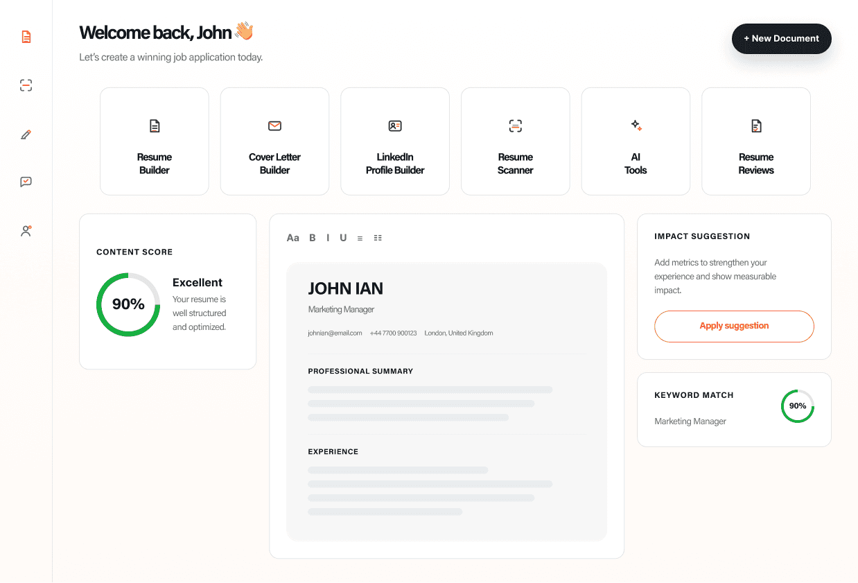 CVJury Job Application Workspace preview